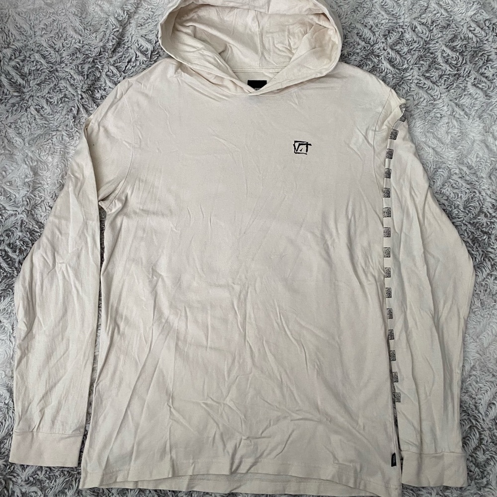 Vans long sleeve checkerboard pull over tee